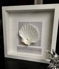 30th Wedding Anniversary Gift Shell Art Anniversary Gift For Etsy 30th Wedding Anniversary Gift Pearl Wedding Anniversary Gifts Anniversary Gifts For Parents