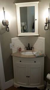 My Tiny Bathroom Felt Much Bigger With A Corner Vanity Corner Bathroom Vanity Bathroom Vanity Corner Sink Bathroom