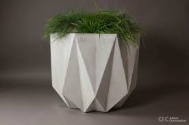 Commercial outdoor planters are distinguishable from ordinary planter boxes. Prisme Planter Grey Concrete 80 X 80 X 65 5cm Award Winning Contemporary Concrete Planters And Sculpture By Adam Christopher