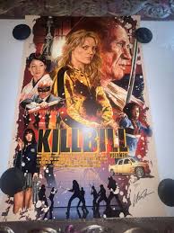 UMA THURMAN SIGNED POSTER KILL BILL VOL 1 ART PRINT RUIZ BURGOS 45/100