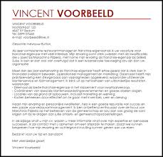 Sollicitatiebrief Restaurantmanager Motivatiebrief Franchise Eigenaar Livecareer