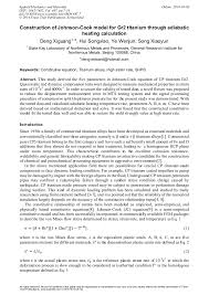 No matter what kind of building you plan on putting up, you'll first need to acquire a new construction permit. Construction Of Johnson Cook Model For Gr2 Titanium Through Adiabatic Heating Calculation Scientific Net
