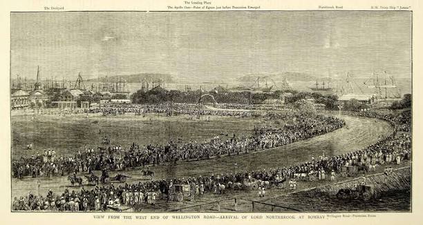1872 Wood Engraving Art Grand Durbar Wellington Road Bombay Mumbai Ind – Period Paper Historic Art LLC