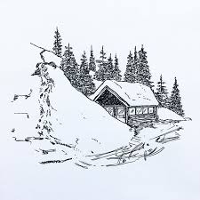 Go Snow It On A Mountain Pentel Tombow Snow Washington Crystalmountain Illustrator Illustration Snow Illustration Sharpie Drawings Black Pen Sketches