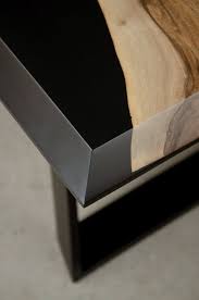 Custom Epoxy Table Made Of Walnut Wood And Black Resin Modern Etsy Resin Table Resin And Wood Diy Walnut Wood
