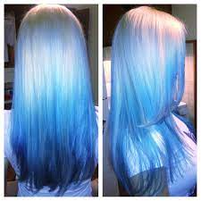 Mermaid Hair White Blonde Pravana Silver Pastel Blue Hairs On A Friend Blue Ombre Hair Silver Blue Hair Ombre Hair Color
