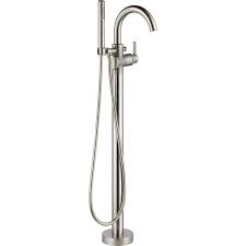 Find the right faucet for your tub. Delta Contemporary Stainless 1 Handle Residential Freestanding Bathtub Faucet Lowes Com Freestanding Bathtub Faucet Bathtub Faucet Free Standing Bath Tub