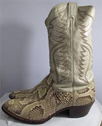 Black And White Snakeskin Cowboy Boots Justin Snakeskin Cowboy Boots Black White Boa Winter White Kiddie Welt Sole 9 D Justin Cowboywestern Boots Snakeskin Cowboy Boots Boots Men