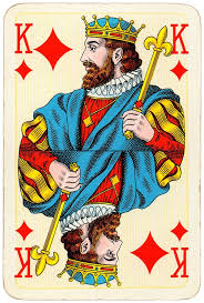 In the french version of playing cards and tarot decks, the king immediately outranks the queen. King Of Diamonds Bridge Export Classic Playing Cards By Handa Playing Cards King Of Diamonds King Playing Card