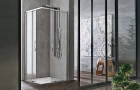 Box doccia per vasca a 2 lati in vetro da 6 mm un lato fisso ed uno porta scorrevole trasparente box parete sopravasca due lati in vetro trasparente. Veneta Vasche Vasche Da Bagno Piatti Doccia Box Doccia Cabine Doccia