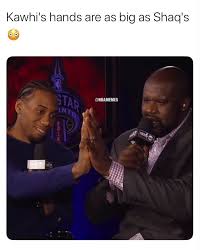 During an appearance on inside the nba thursday night, shaq and leonard joined hands to show just how massive they really are. Nba Memes Kawhi Leonard Speaks Out On His Relationship Facebook