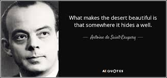 Antoine De Saint Exupery Quote What Makes The Desert Beautiful Is That Somewhere It Hides