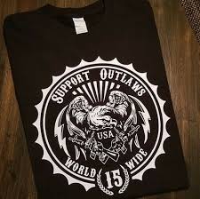 Support men's dark shirt $22.00: Outlaws Mc Support Your Local Outlaws Hoodie Size Xs 2xl