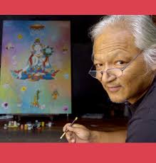 Medicine Buddha: the Healer. Tibetan Contemporary Art by Karma Phuntsok.  Museum-quality Print