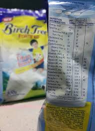 Average nutritional values per 100g: Birch Tree Powdered Milk Nutrition Facts Propranolols