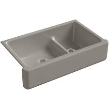Maybe you would like to learn more about one of these? Reviews For Kohler Whitehaven Smart Divide Farmhouse Apron Front Cast Iron 36 In Double Basin Kitchen Sink In Cashmere K 6427 K4 The Home Depot