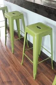 How To Paint And Distress Metal Bar Stools Like A Pro Painted Bar Stools Bar Stools Metal Bar Stools