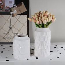 16 Amazon Com Wanya 10 5 Inch Tall White Ceramic Vase For Flowers Decoration Living Room Kitchen Table Off White Ceramic Vases Ceramic Decor Ceramic Vase