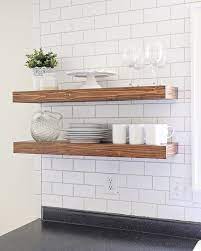 They had to be corner shelves, they had to be super sturdy and strong. Diy Kitchen Floating Shelves Lessons Learned Angela Marie Made