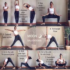 Repost Moon Salutations Swipe To See The Complete Flow Will Mark The Shortest Day Of The Year As Well As A F Moon Salutation Yoga Flow Sequence Yoga Flow