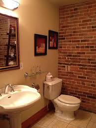 Exposed Brick In The Bathroom Brick Bathroom Exposed Brick Small Shower Room