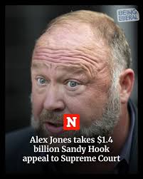The U.S. Supreme Court must decide if Alex Jones' $1.44 billion Sandy Hook  judgment crosses First Amendment lines.  https://www.newsweek.com/alex-jones-takes-14-billion-sandy-hook-appeal-supreme-court-2127843?utm_source=threads&utm_medium=Being  ...