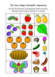 Such visual stimulation proves to be likable for children. The Very Hungry Caterpillar Sequencing Sheet Teaching Resources