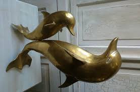 Rich in detail and presence, our beautiful sculptures are created from fine materials such as bronze, pewter, crystal, lucite, designer resins and hand painted porcelain. Brass Dolphins Statue Dolphins Statue Brzac1243 499 99 Bronze Statues Bronze Aniamls Statues
