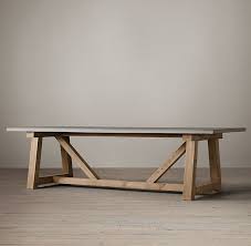 Salvaged Wood Weathered Concrete Beam Rectangular Dining Table Concrete Dining Table Comfortable Club Chairs Rectangular Dining Table