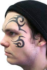 Pull a hilarious prank on your buddies who like to drink until they blackout with this tribal face temporary tattoo. 15 Awesome Tribal Face Tattoos Only Tribal
