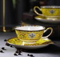 Amazon.com | bone china tea set enamel colored tea cups ...