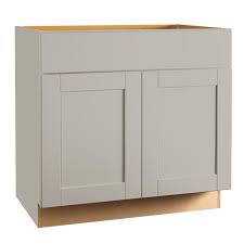 Hampton Bay Shaker Assembled 36x34 5x24 In Sink Base Kitchen Cabinet In Dove Gray Ksb36 Sdv Kitchen Base Cabinets Cabinet Design Shaker Kitchen Cabinets