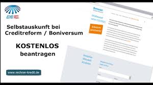 Sie können hierzu das folgende formular ausfüllen und an uns direkt absenden. Kostenlose Selbstauskunft Bei Creditreform Boniversum Youtube