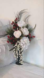 The meaning behind funeral flowers. Winter Cemetery Flowers Urn Design Spike Container Flowers Etsy Grave Flowers Cemetery Flowers Container Flowers