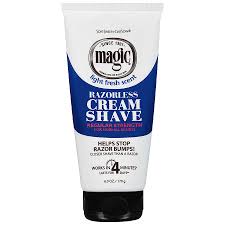Detangling cream, tension tamer, cleansing water Magic Shave Razorless Cream Shave Light Fresh Scent Regular Strength Walgreens