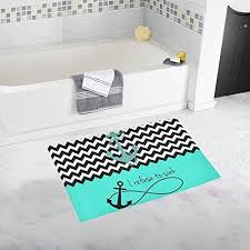 Your Fantasia Chevron Infinity Anchor Quotes I Refuse To Sink Bath Doormat Non Slip Bath Mat Rug Floor Mat Floor Rugs Bath Mat Rug Refuse To Sink