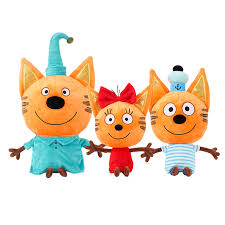 2020 New 27 33cm Russian Three Happy E Cat Kid Cats Cookie Candy Pudding Plush Doll Action Figure Children Toy Christmas Gift Action Toy Figures Aliexpress