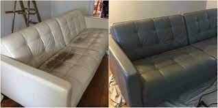 Customer Results Restoring A White Leather Sofa White Leather Sofas White Leather Furniture White Leather Couch