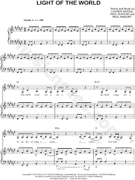 Lauren Daigle Light Of The World Sheet Music In F Major Transposable Download Print Sheet Music Lauren Daigle Light Of The World