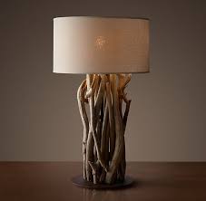 Salvaged Driftwood Table Lamp Driftwood Table Decorative Table Lamps Table Lamp