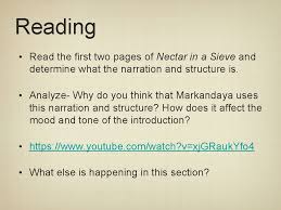 Nectar in a sieve 1. Nectar In A Sieve By Kamala Markandaya The