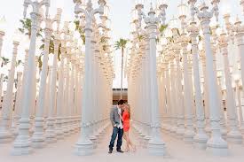 Mike Arick Photography Engagement Photography Lacma Urban Light Lamposts Lacma Engagement Engagement Photography Wedding Engagement Photos