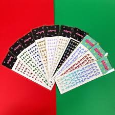 Has been added to your cart. Dohyony Mini Holographic Christmas Alphabet Stickers Lovticker