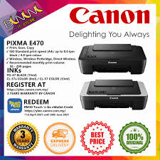 Model name supported canon genuine toner cartridge. Buy Canon E470 All In One Printer With Wifi Free Pg 47 Ink Cl57s Seetracker Malaysia