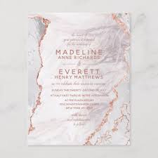 White Rose Gold Agate Marble Foil Modern Wedding Invitation Postcard Zazzle Com Postcard Wedding Invitation Modern Wedding Invitations Wedding Rose Gold Theme