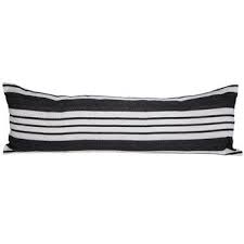 Black And White Lumbar Throw Pillows Black White Striped Woven Lumbar Pillow Blue Pillows Black White Stripes Pillows