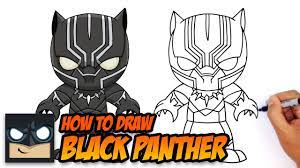 How To Draw Black Panther The Avengers Youtube Vector psd cartoon black magnifying glass. how to draw black panther the avengers