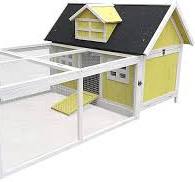 Amazon.com: Hanover Gallinero de madera para exteriores con ...