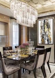 Large Canvas Painting Oversize Painting Black Painting White Painting Golden Painting Abstract Paint Din Stylish Dining Room Dining Table Design Luxury Dining