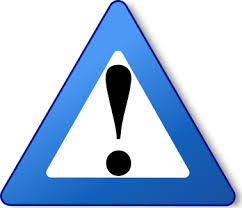 The second stage of alert (as for a threatened air attack or an approaching storm) during which emergency preparations are carried out according to plan; File Ambox Warning Blue Svg Wikipedia